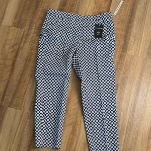 Zac & Rachel Geometric Navy and White Pants